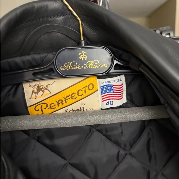 Schott NYC Black Leather Motorcycle Jacket - Picture 3 of 4